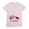 August Peeking Out Baby Girl Ladies Fitted T-Shirt