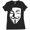 v per vendetta face film horror cinema&amp;tv Ladies Fitted T-Shirt