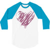 valentines day hearts 3/4 Sleeve Shirt