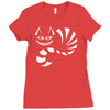 cheshire cat alice in wonderland funny Ladies Fitted T-Shirt