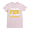 black without apology Ladies Fitted T-Shirt