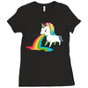 where rainbows come from (green) Ladies Fitted T-Shirt