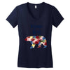 mama bear floral Women's V-Neck T-Shirt