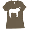staring horse Ladies Fitted T-Shirt