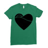 black heart Ladies Fitted T-Shirt
