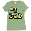 new dad number one 1 dad Ladies Fitted T-Shirt