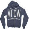 meow cute cat face Zipper Hoodie