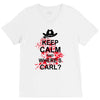 keep calm and where's carl tshirt the walking zombie tee apocalypes fu V-Neck Tee