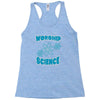 science worship funny geek atheist anti religion Racerback Tank