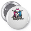 monster high color shield Pin-back button