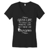 geek life Women's V-Neck T-Shirt