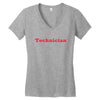 technician t shirt technics parody dj vinyl 1200 hip hop illest techno Women's V-Neck T-Shirt