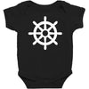 steering wheel sail boat funny Baby Bodysuit