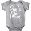 she's mine Baby Onesie