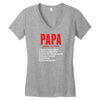 Papa Noun Definition Women's V-Neck T-Shirt