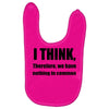 i think funny t shirt humor geek humor smart tee s 3xl Baby Bibs