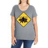 bear shark Ladies Curvy T-Shirt