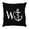w anchor Throw Pillow