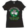 silver shamrock Ladies Fitted T-Shirt