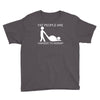 fat people are harder to kidnap funny Youth Tee