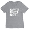 v6 swim bike run V-Neck Tee