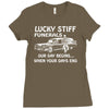 your days end funeral skull skeleton hearse Ladies Fitted T-Shirt