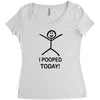 i pooped today Women's Triblend Scoop T-shirt