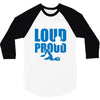 swim mom loud and proud sports athlete athletic 3/4 Sleeve Shirt