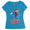 chucky funny quote ideal birthday present gift Women's Triblend Scoop T-shirt