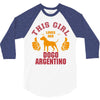 This Girl Loves Her Dogo Argentino 3/4 Sleeve Shirt