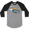 astronaut dog 3/4 Sleeve Shirt