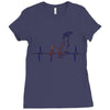 my heart beats for parrots Ladies Fitted T-Shirt