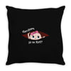 April Peeking Out Baby Girl in Spanish Throw Pillow