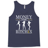 money over bitches graphic Tank Top