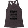 Dear Dad Thanks for Being My Dad Racerback Tank