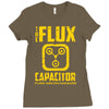 back to the future inspired flux capacitor delorean movie Ladies Fitted T-Shirt