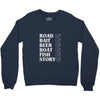 road bait beer boat fish story Crewneck Sweatshirt