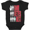 rude good better best, ideal birthday gift or present Baby Bodysuit