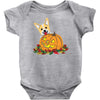 corgi pumpkin Baby Bodysuit