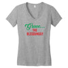 grace the blesssingg!! Women's V-Neck T-Shirt