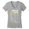 July Girl Facts Cancer Women's V-Neck T-Shirt