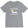 caution men at work V-Neck Tee