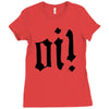 oi punk rock top long sleeve Ladies Fitted T-Shirt