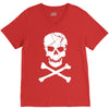 skull and crossbones pirate neon V-Neck Tee