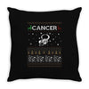 cancer christmas ugly sweater Throw Pillow