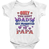 only the best dads get promoted to papa Baby Onesie