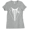 tuxedo wedding marriage prom holiday fancy dress cool geek nerd Ladies Fitted T-Shirt