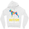 boxers support autism awareness Zipper Hoodie
