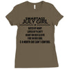 Smartass July Girl Ladies Fitted T-Shirt