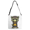 angry raccoon Adjustable Strap Totes